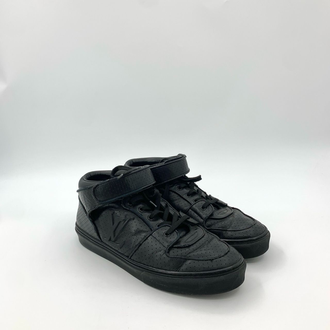 Louis Vuitton Louis Vuitton Logo Black Lace-Up High-Top Skateboarding Sho Size US 12 / IT 42 - 9 Thumbnail