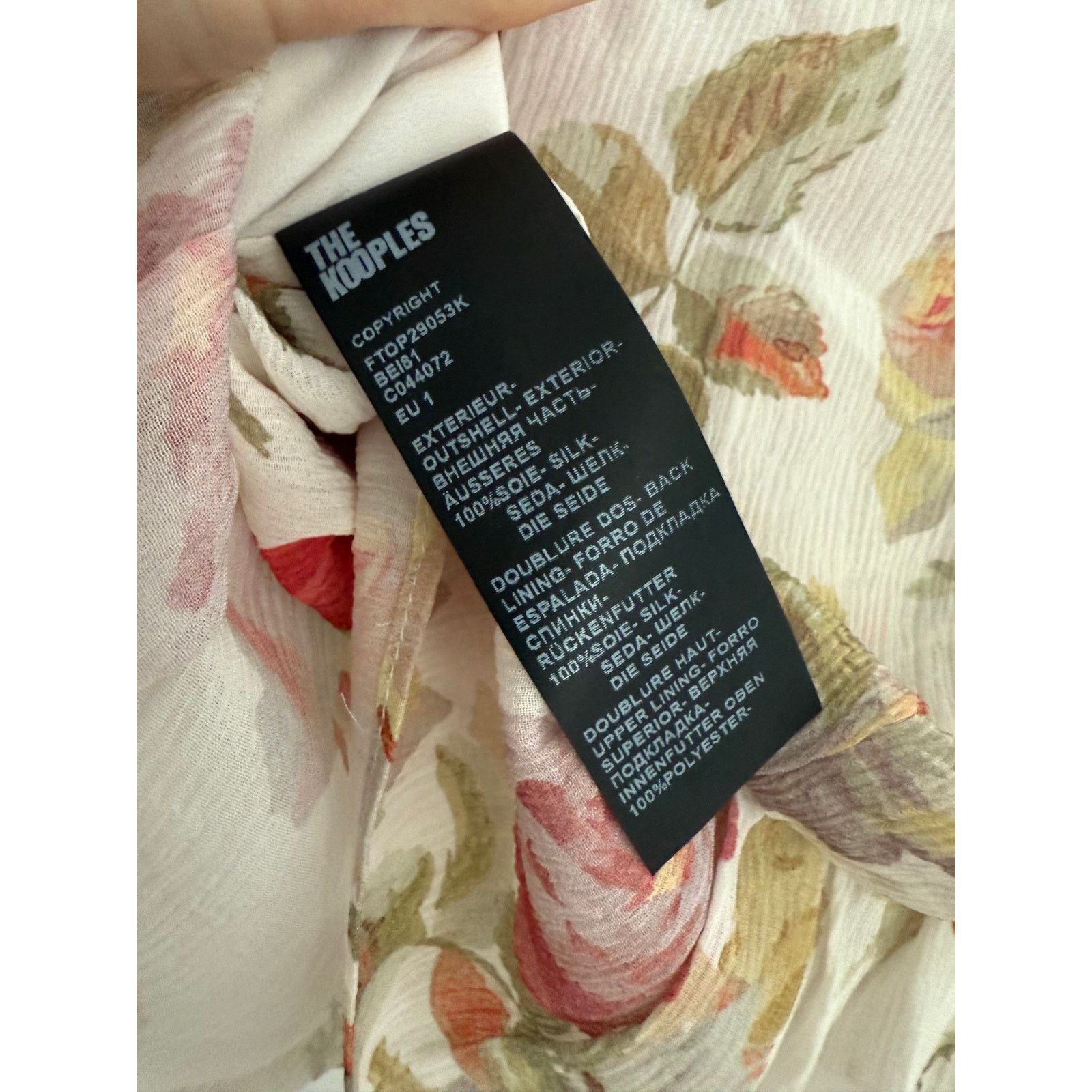 The Kooples $395 New The Kooples English Roses Silk Top - Small (1) Size S / US 4 / IT 40 - 9 Thumbnail