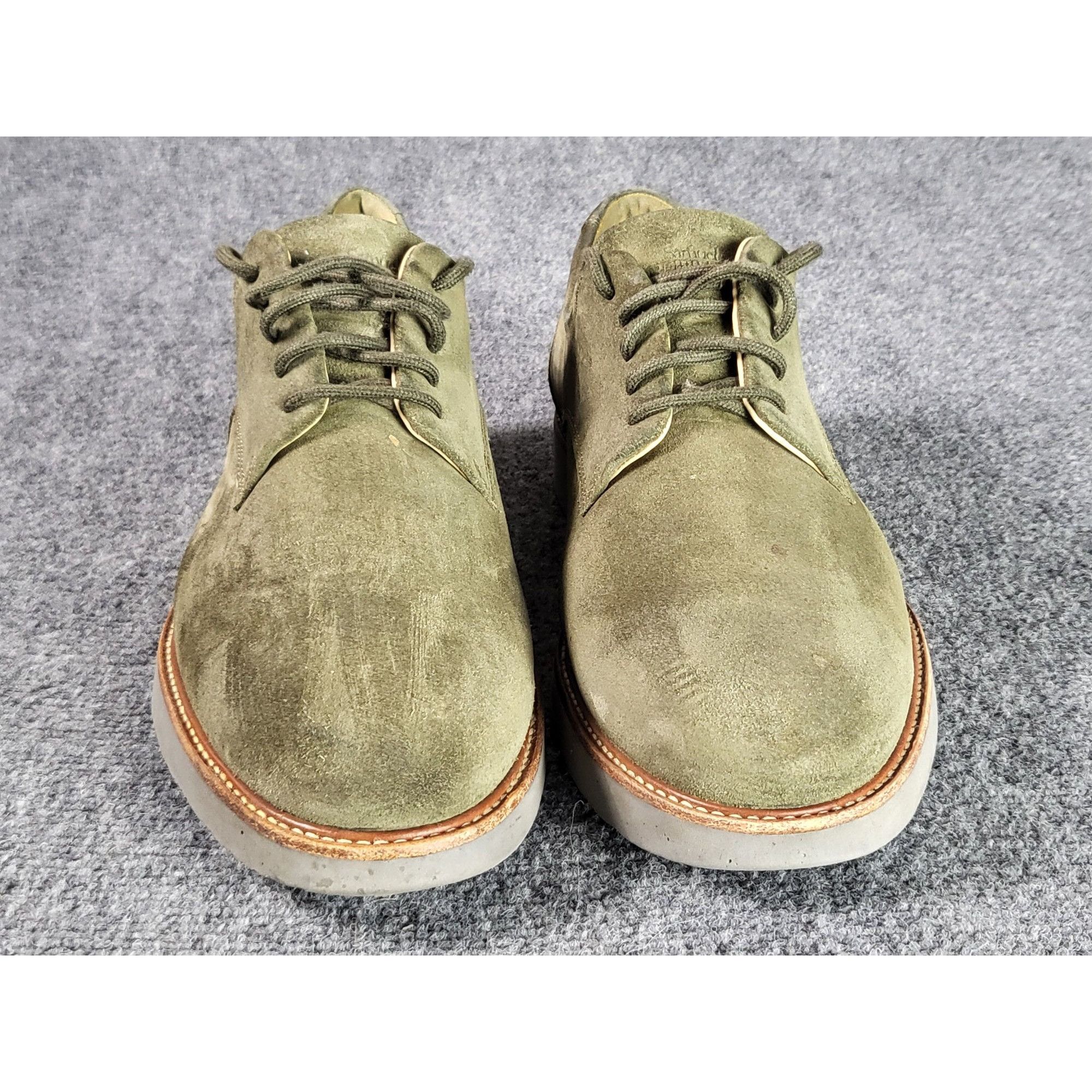Samuel Hubbard Samuel Hubbard The Bucks Plain Toe Derby Men Sz 12 Green Nub Size US 12 / EU 45 - 3 Thumbnail