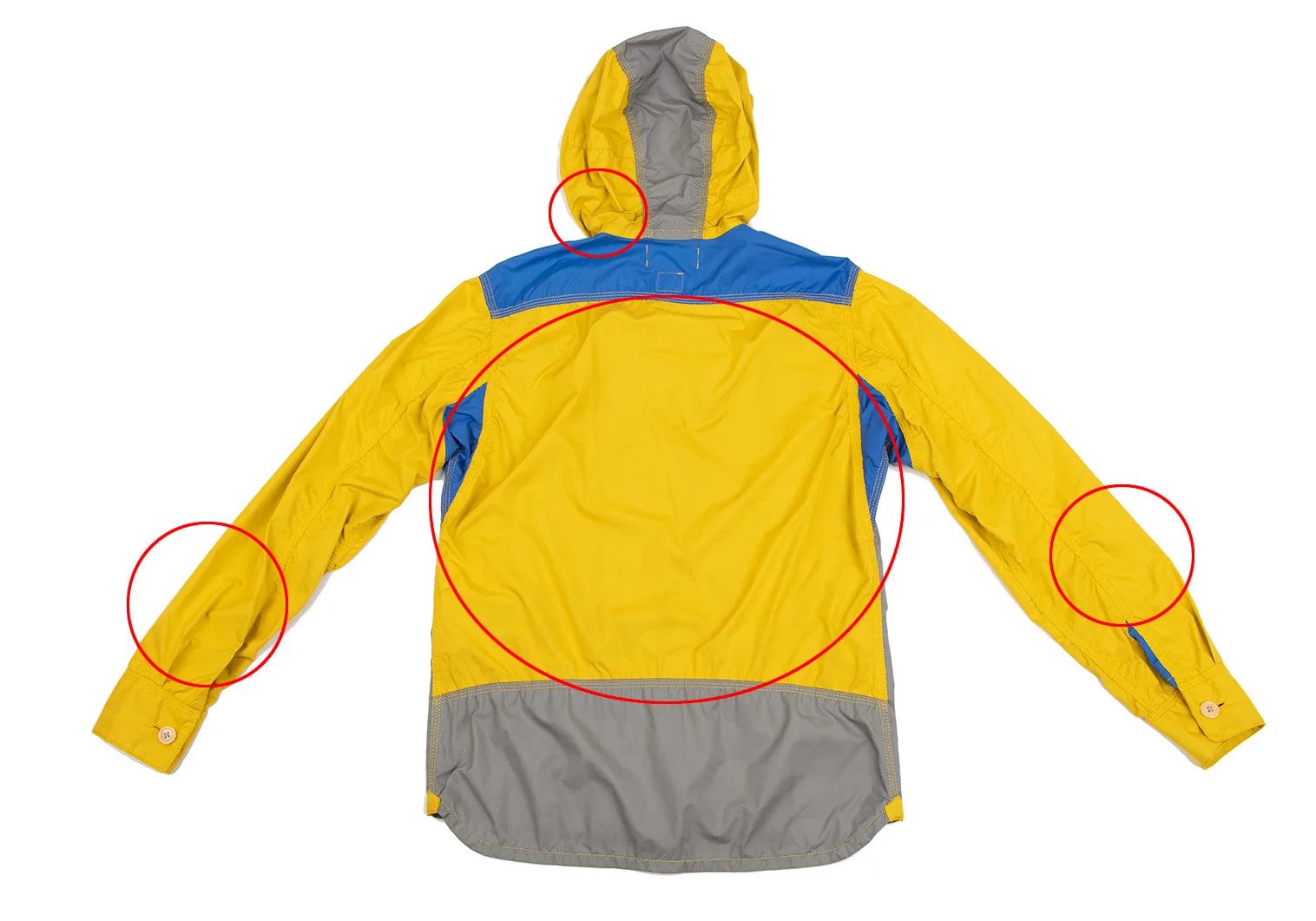 Junya Watanabe Windstopper Nylon Mountain Parka in Yellow, Blue, Grey Size US XS / EU 42 / 0 - 13 Thumbnail