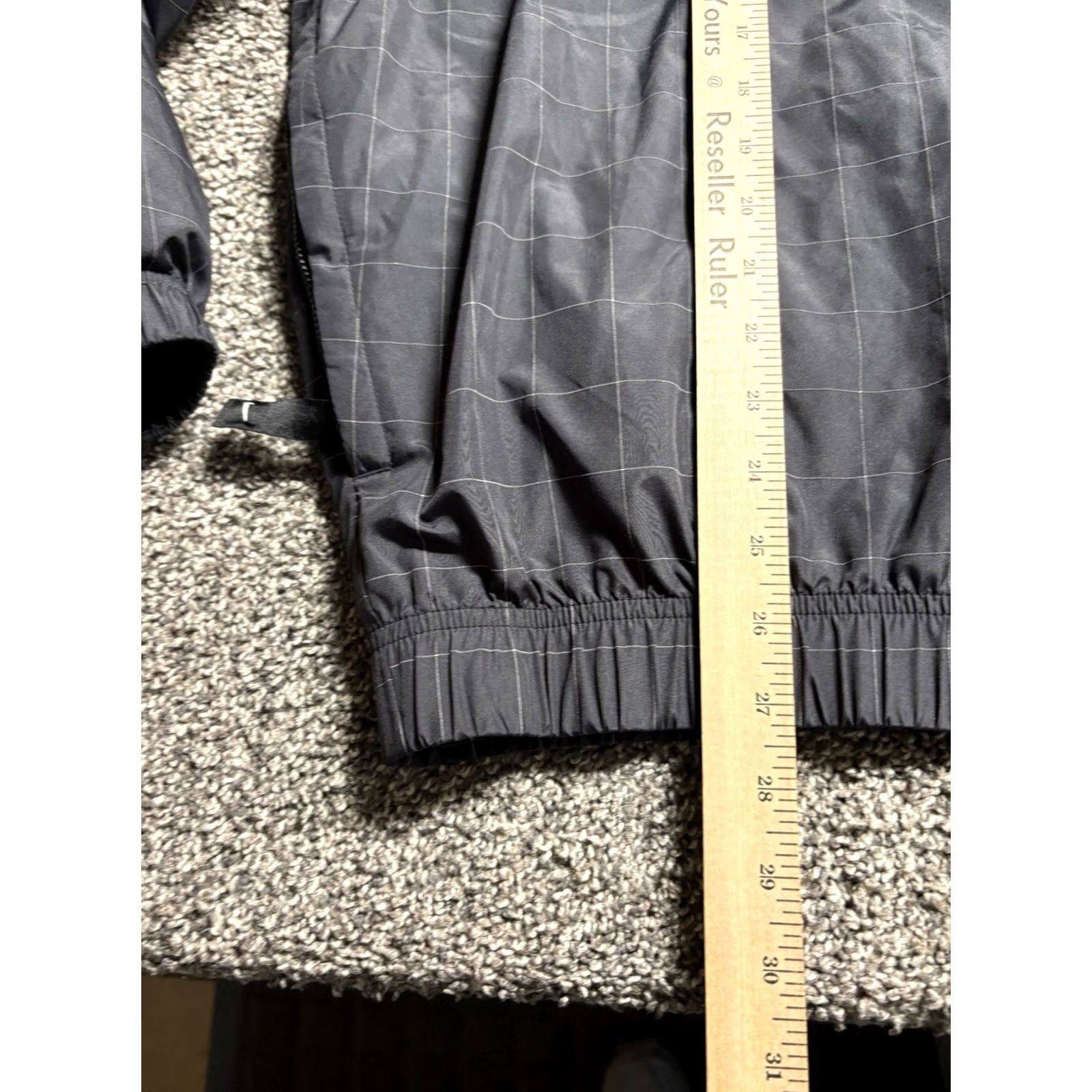 Nike Nike Lab Jacket Mens M Flicker Flash Check Grid Zip Windbreaker CV0556-010 Black Nylon Full Zip Mens Size US M / EU 48-50 / 2 - 7 Thumbnail