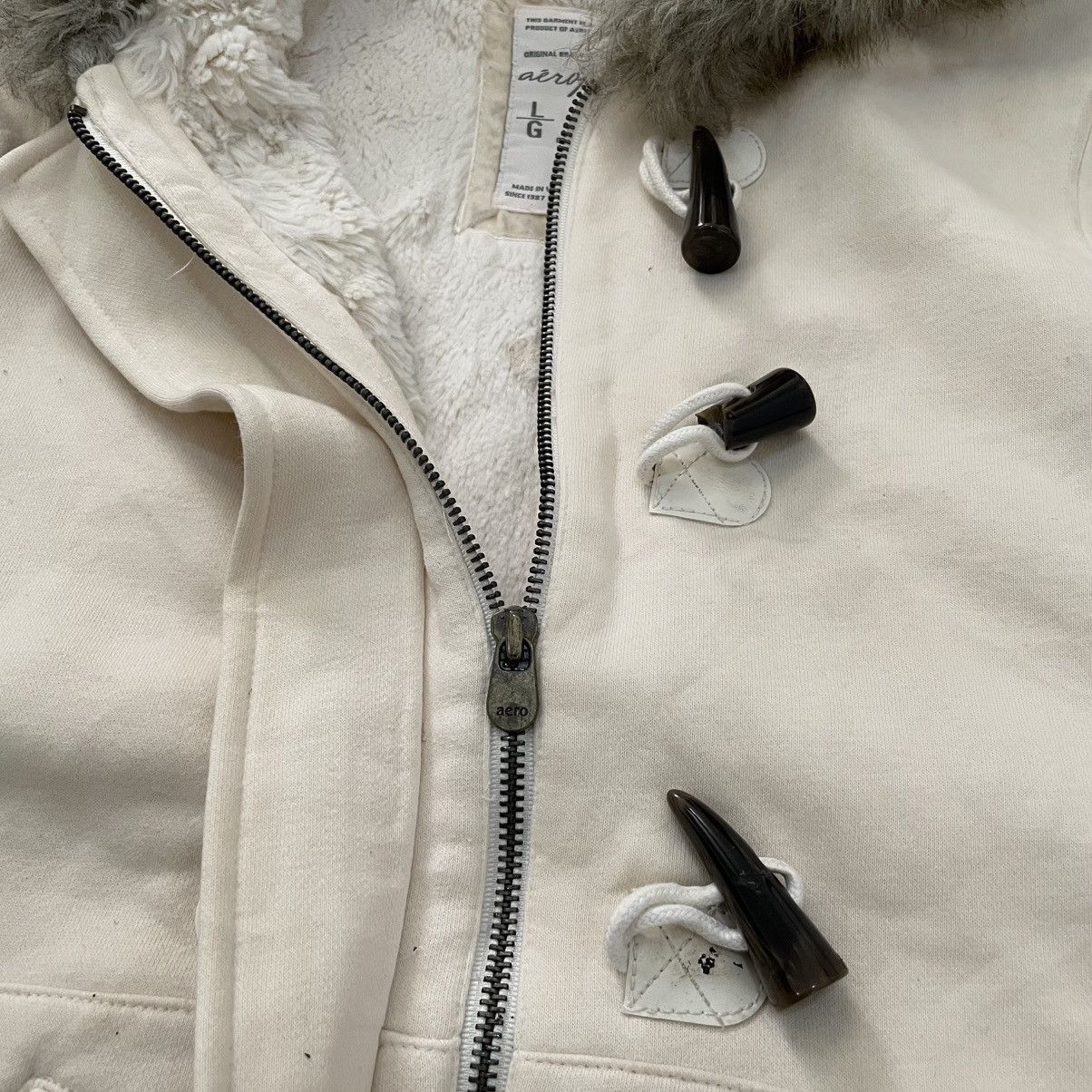 Japanese Brand Aeropostale Zip Fur Hoodie Abercrombie LGB GOA Vkei Style Size L / US 10 / IT 46 - 8 Thumbnail