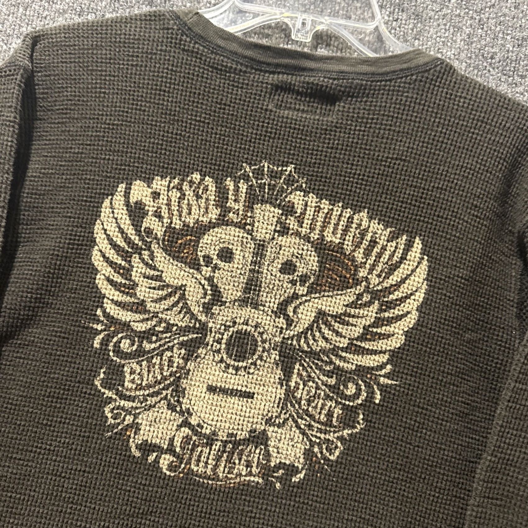 Lucky Brand VINTAGE Lucky Brand Thermal T-Shirt Long Sleeve Pullover 2XL Gray Mens Graphic T-Shirt 2000s Men’s Size US XXL / EU 58 / 5 - 2 Thumbnail