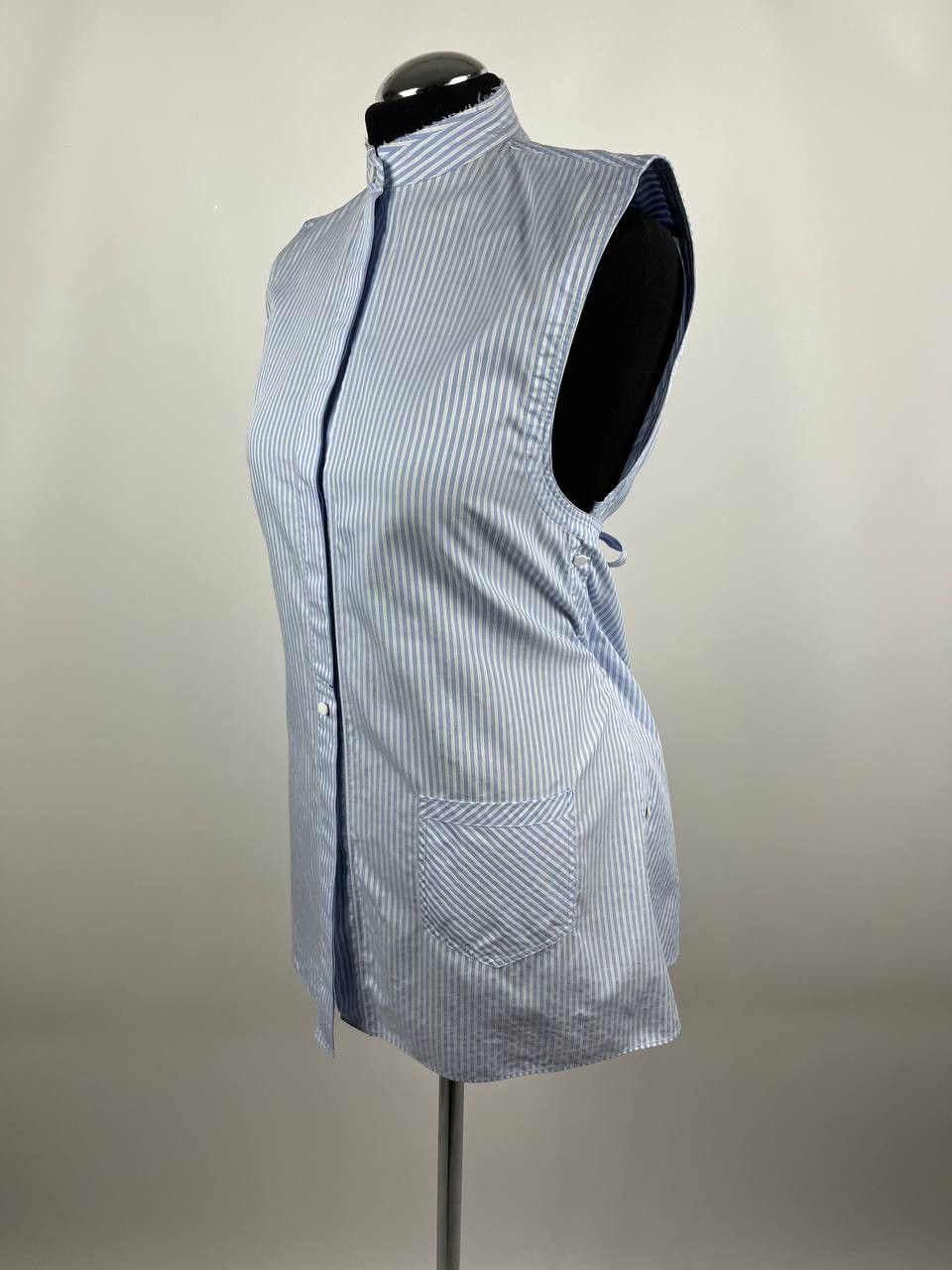 Helmut Lang Helmut Lang Striped Cotton Sleeveless Shirt Blouse Size S / US 4 / IT 40 - 2 Thumbnail