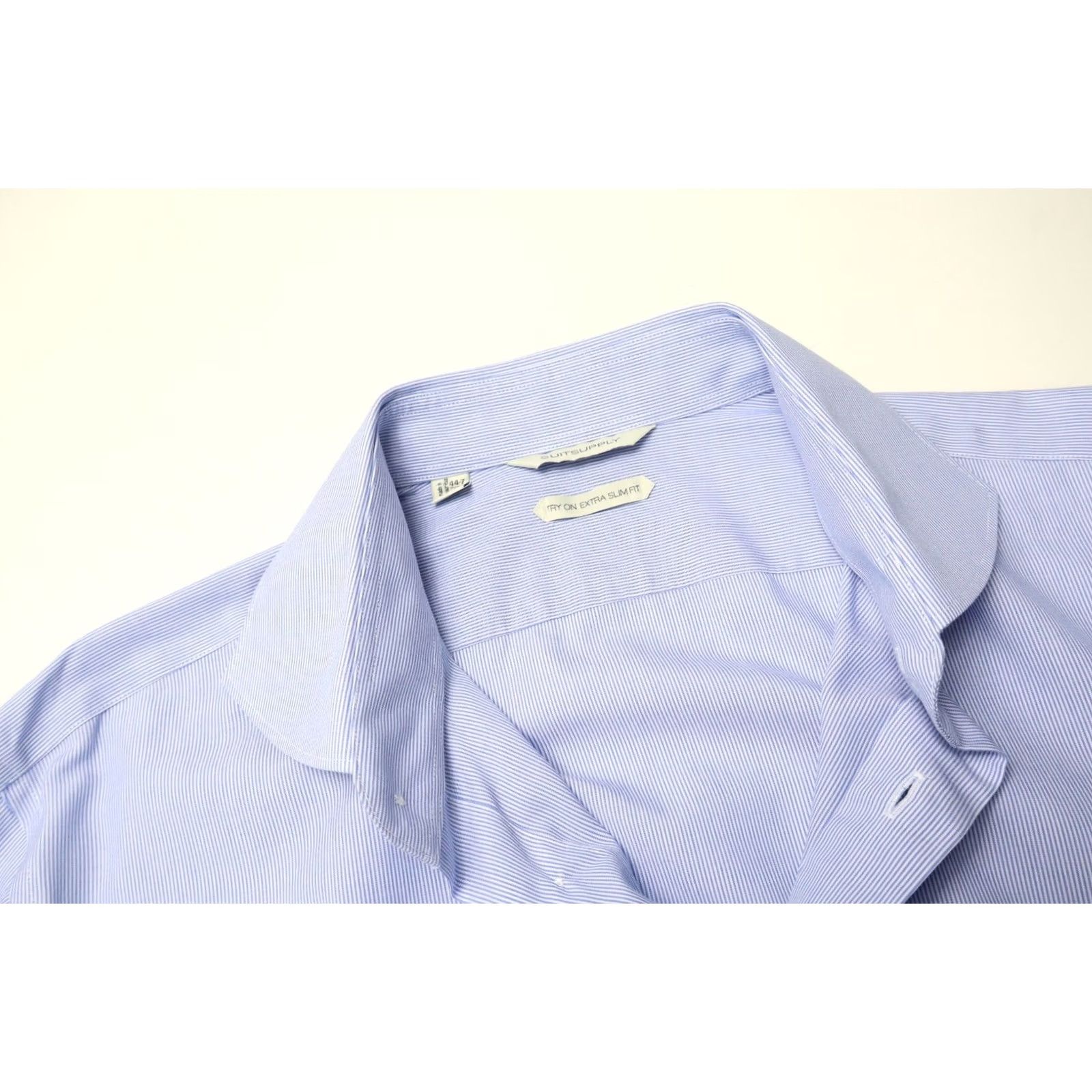 Suitsupply SUITSUPPLY Shirt 44-7/17 1/2L Extra Slim Fit Try On Formal Long Sleeve Men's Size 44R - 4 Thumbnail