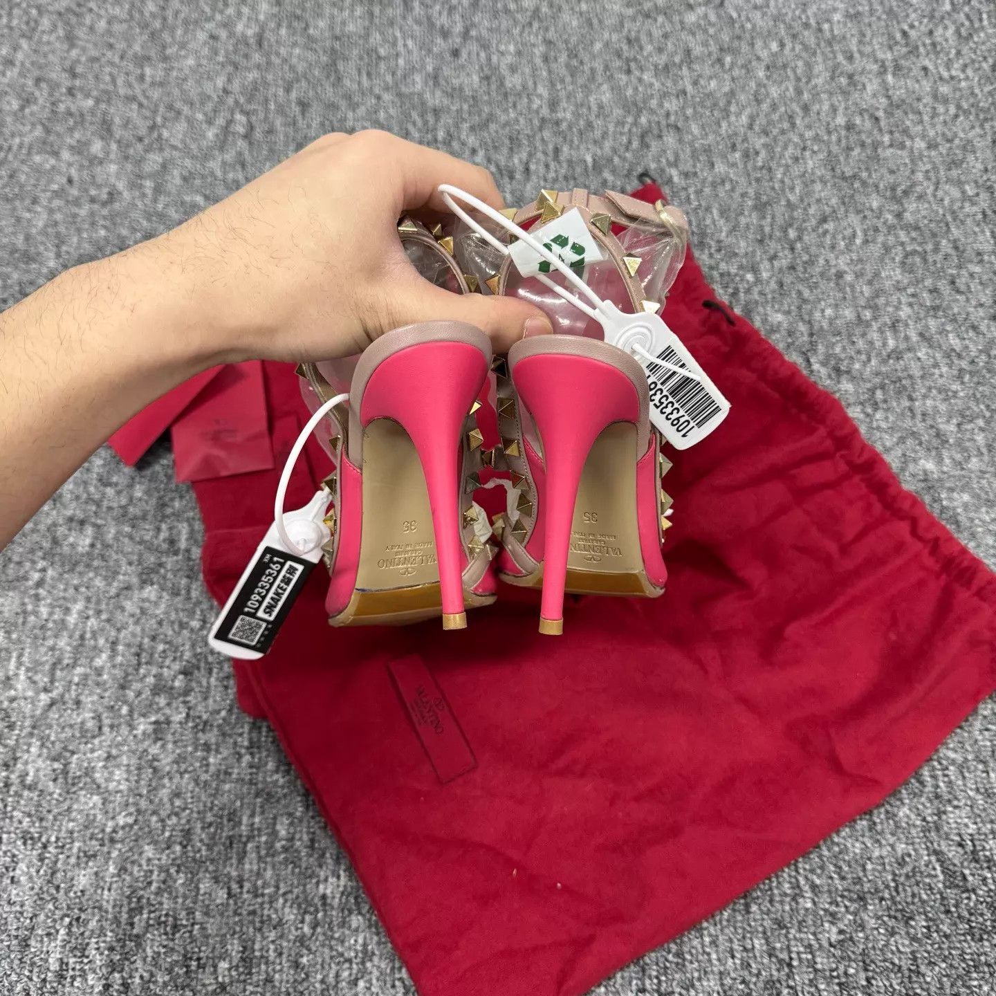 Valentino Valentino Pink Studded Pointed Stiletto Heels 35 Size US 4.5 / IT 34.5 - 3 Thumbnail