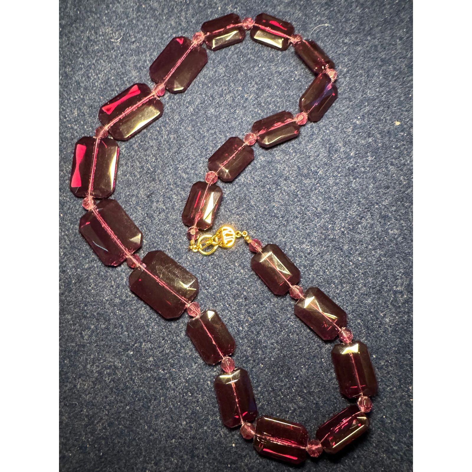 Kenneth Jay Lane Kenneth J Lane Purple Faceted Lucite Statement Necklace 30in Size ONE SIZE - 3 Thumbnail
