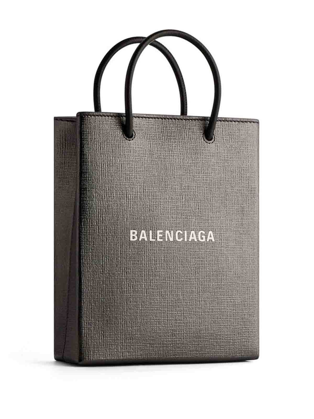 Balenciaga o1la1rc1a1125 Size: OS / Large Shopping Bag Metallized Grey Size ONE SIZE - 4 Thumbnail