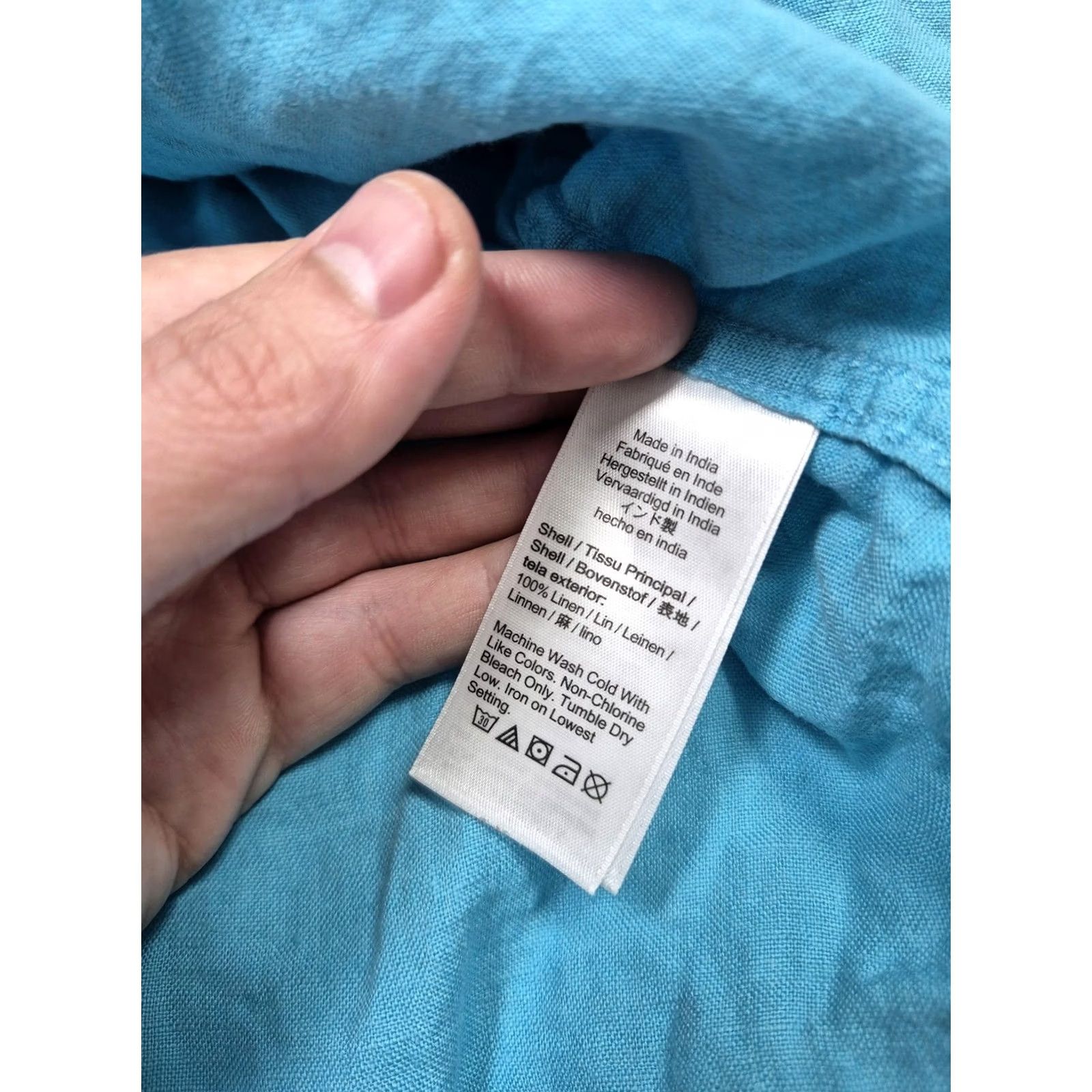 J.Crew J.Crew Shirt Mens LT Blue Irish Linen Classic Fit Button-Down Long Sleeve Size US L / EU 52-54 / 3 - 6 Thumbnail