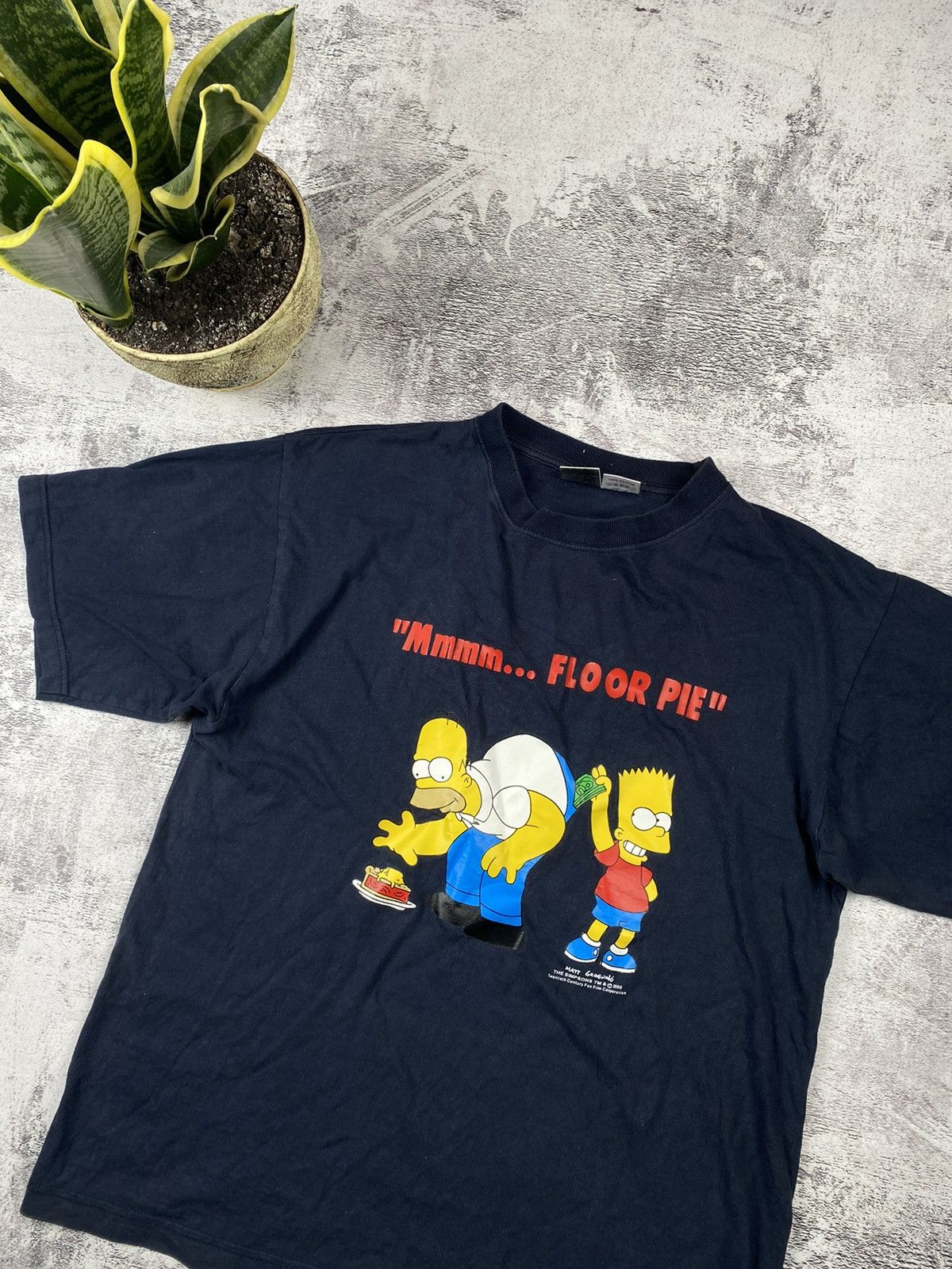 The Simpsons Vintage The Simpson Homer Mmm Floor Pie Rare Merch T Shirt Size US M / EU 48-50 / 2 - 2 Thumbnail