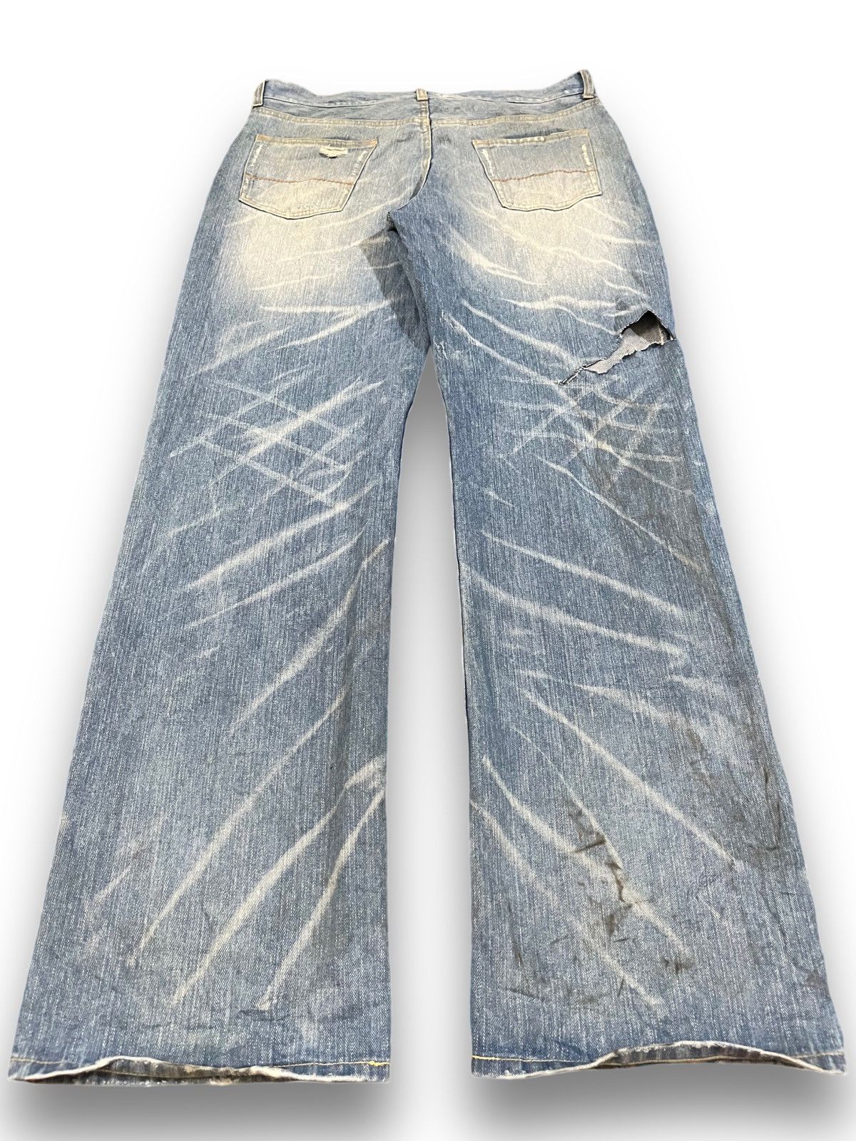Body Glove Vintage Body Glove Clawmark Ripped Baggy Denim Size US 36 / EU 52 - 5 Thumbnail