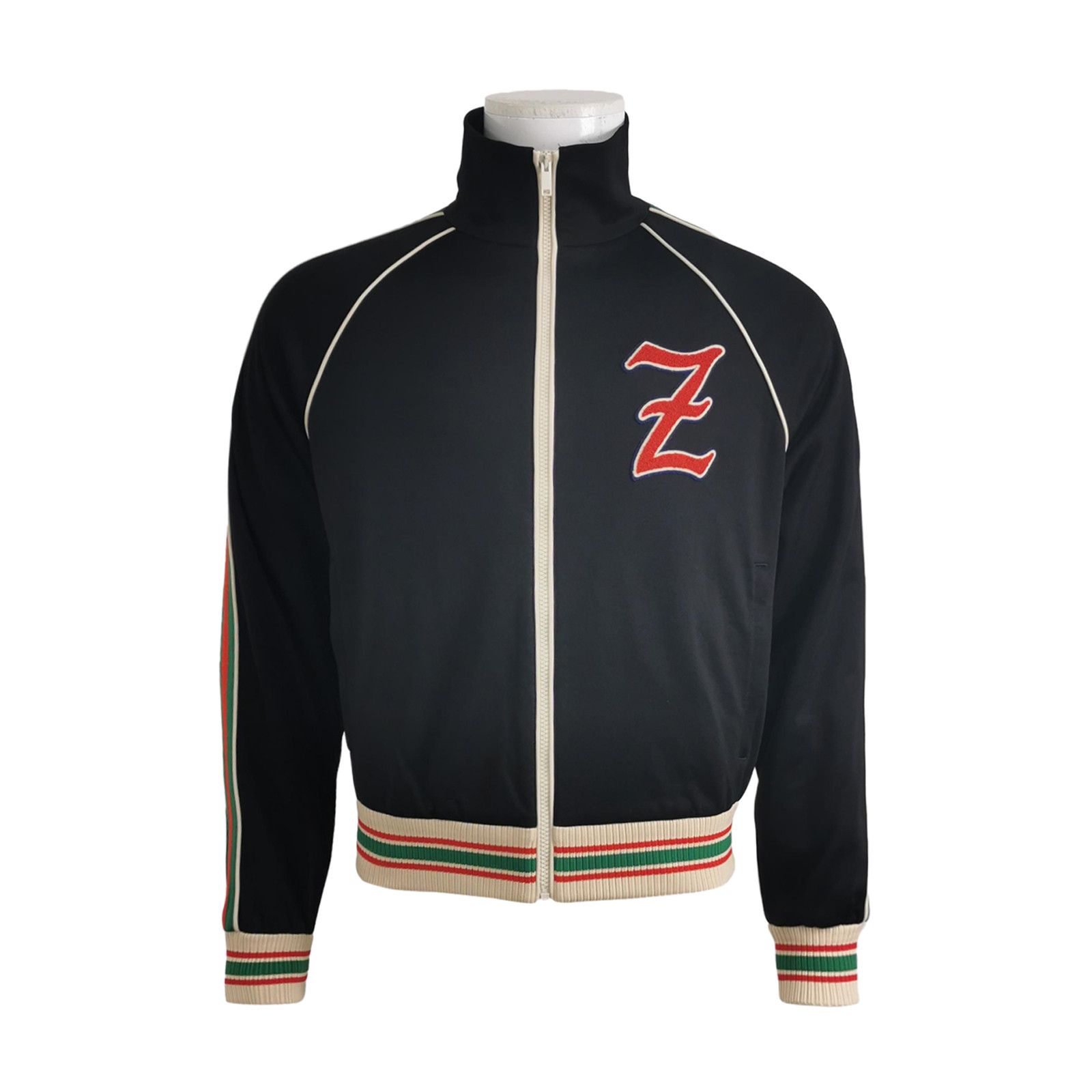 Gucci Gucci Z Patch Web Stripe Track Jacket XXS Size US XXS / EU 40 - 1 Thumbnail