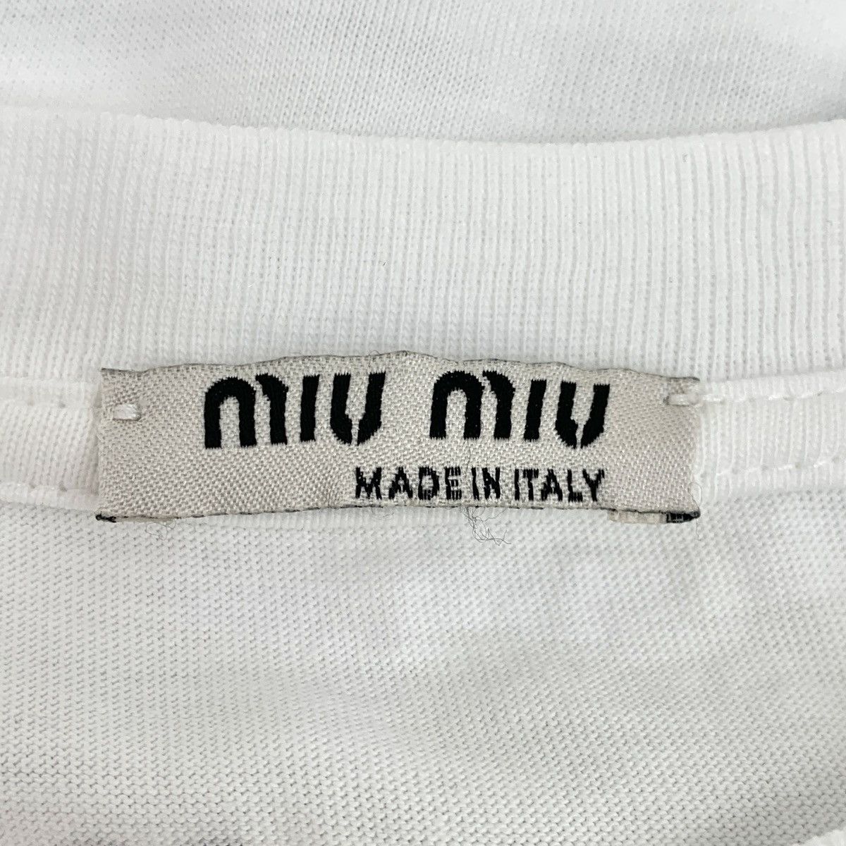 Miu Miu MiuMiu White Striped Sequin Long Sleeve T-shirt K26WX Size S / US 4 / IT 40 - 5 Thumbnail