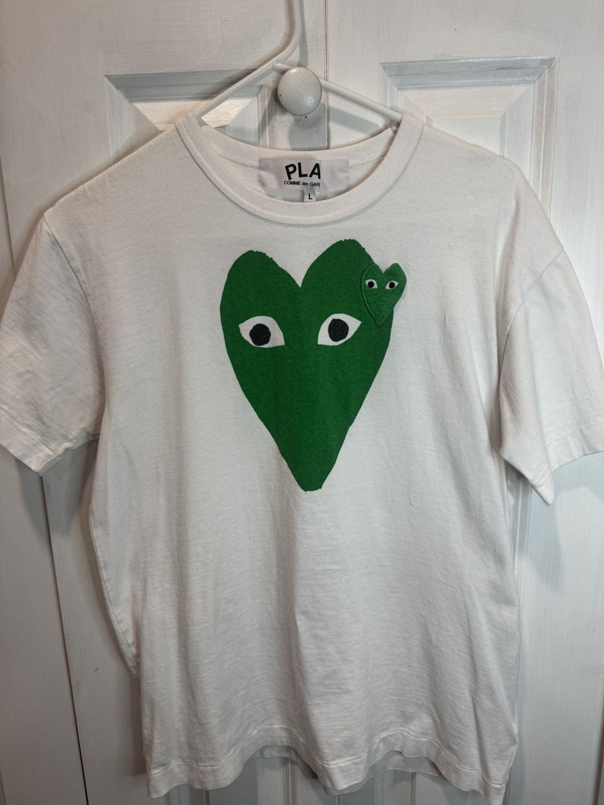 Comme des Garcons Comme des Garçons PLAY T-Shirt White/Green Size US L / EU 52-54 / 3 - 1 Thumbnail