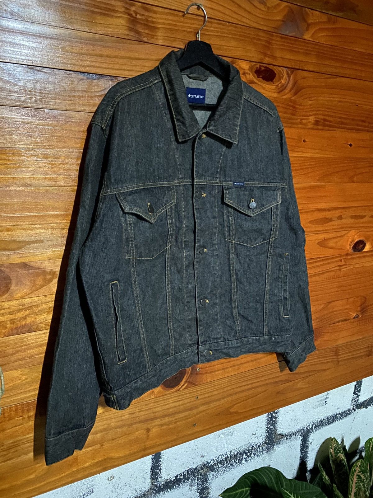 Converse Converse Denim Trucker Jacket | Vintage Indigo Jean Jacket Size US XXL / EU 58 / 5 - 5 Thumbnail
