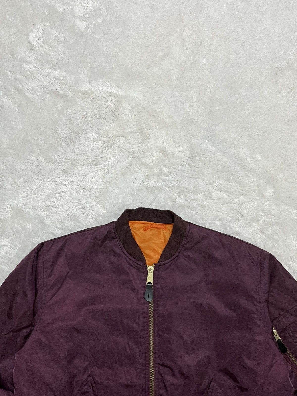 Other Phantom Military MA-1 Reversible Bomber Maroon Orange Size US XL / EU 56 / 4 - 2 Thumbnail