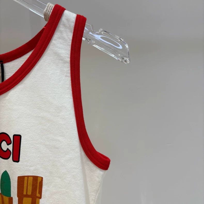 Gucci Gucci Letter round-neck printed color-blocked sleeveless v Size M / US 6-8 / IT 42-44 - 4 Thumbnail