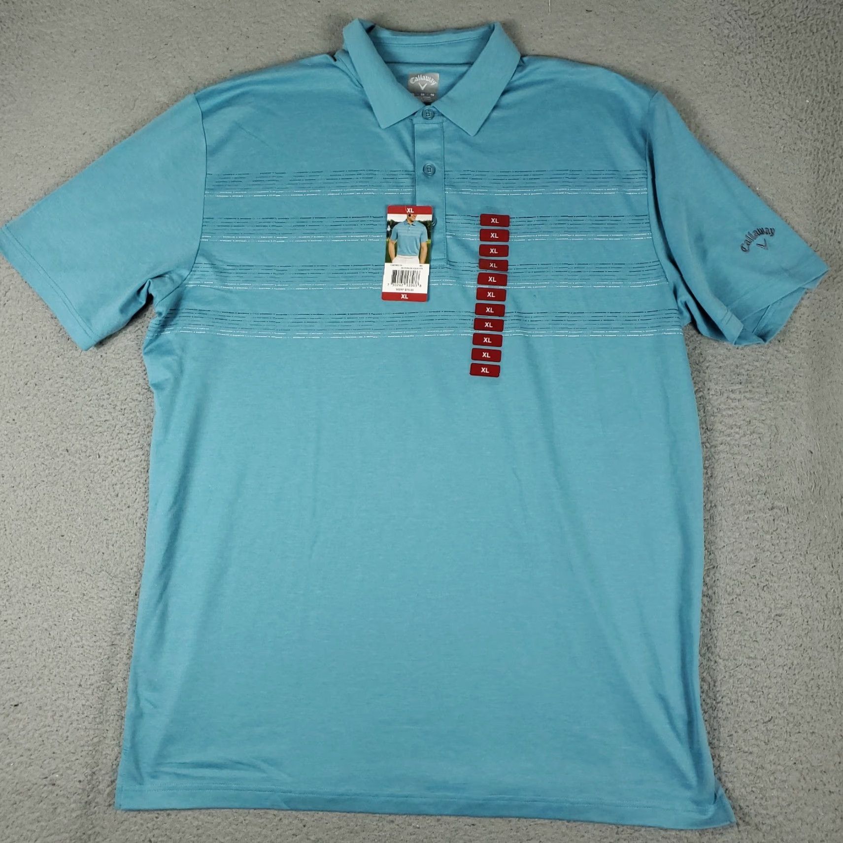 Vintage Greg Norman Polo Shirt Mens XL Blue Striped Polo Shirt Golf Casual Short Sleeve Size US XL / EU 56 / 4 - 2 Thumbnail