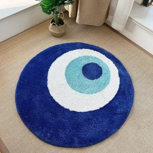 Other 3D Fluffy Evil Eye Circle Soft Rug Size ONE SIZE - 1 Thumbnail