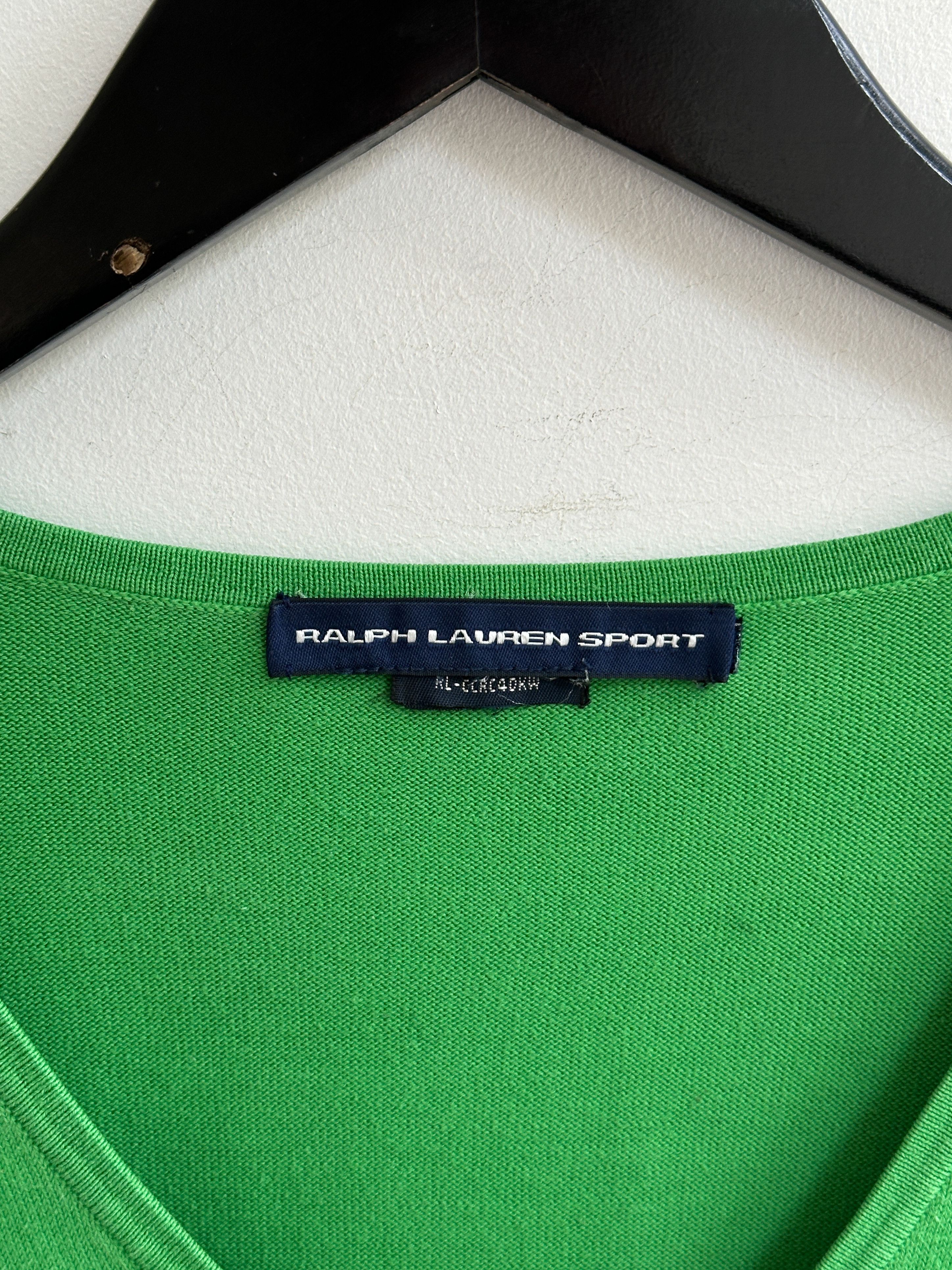 Polo Ralph Lauren Vintage Polo Ralph Lauren Green V Neck Sweater Jumper Size L / US 10 / IT 46 - 5 Thumbnail