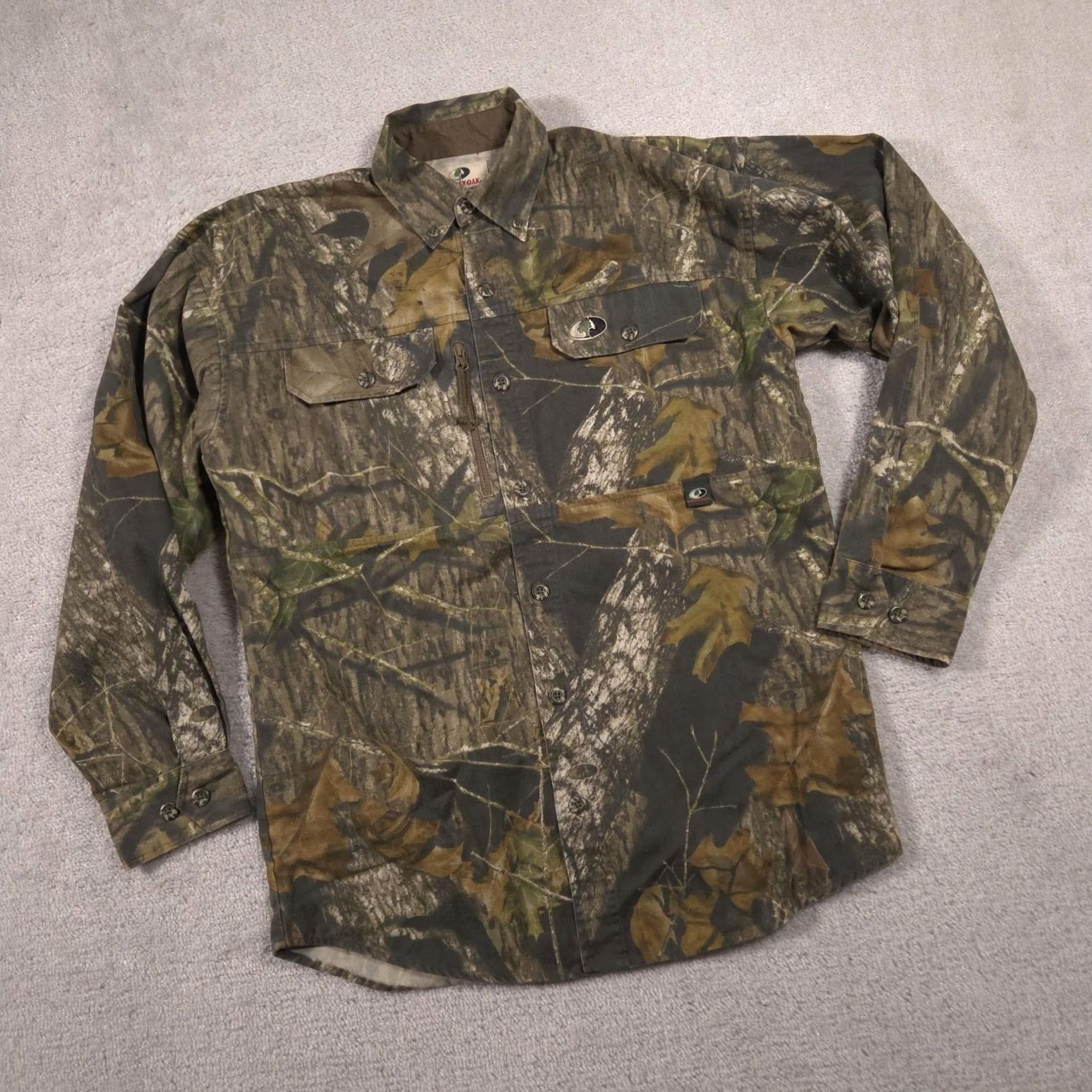 Vintage VINTAGE Mossy Oak Shirt Mens Medium Green Camo Long Sleeve Button Scent-Stop Hunting Size US M / EU 48-50 / 2 - 3 Thumbnail