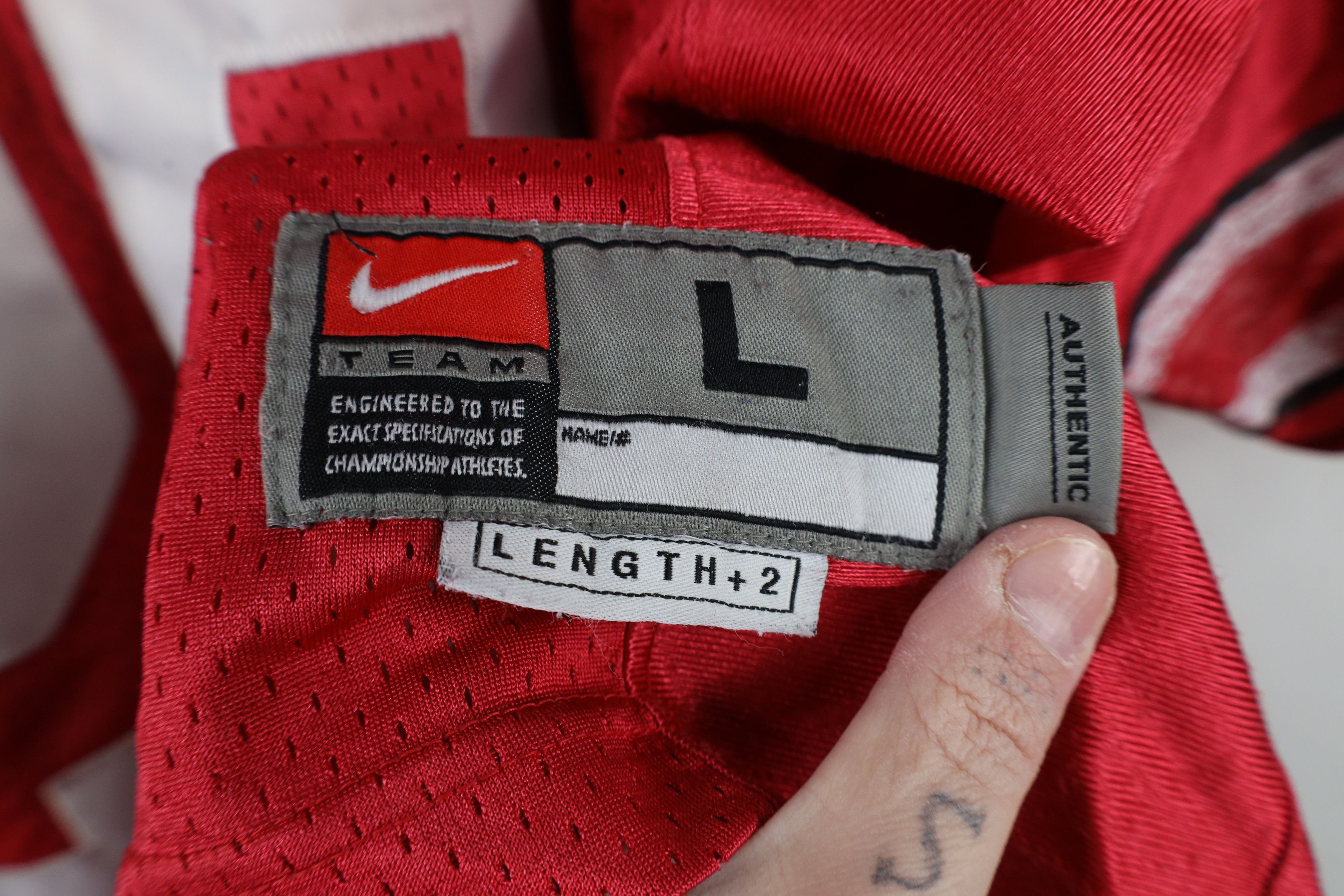 Nike × Vintage Vintage Nike Ohio State University Football Jersey Red #28 Size US L / EU 52-54 / 3 - 9 Thumbnail