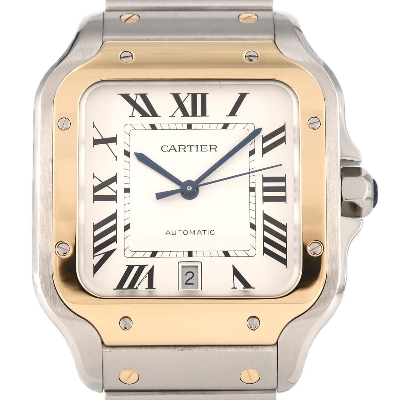 Cartier Cartier Cartier Santos de Cartier Stainless Steel Yellow Gold Automatic Metal Automatic W2SA0009 DUTY FREE for USA Size ONE SIZE - 1 Thumbnail