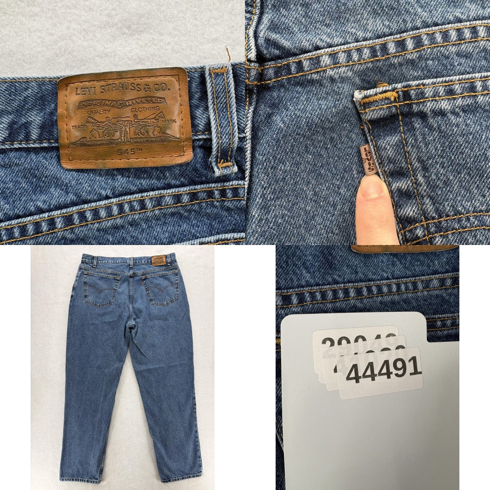 Levi's VINTAGE Levi's 545 Jeans Mens 42x34 Blue Medium Wash Denim Loose Fit Tapered Leg Size US 42 / EU 58 - 9 Thumbnail