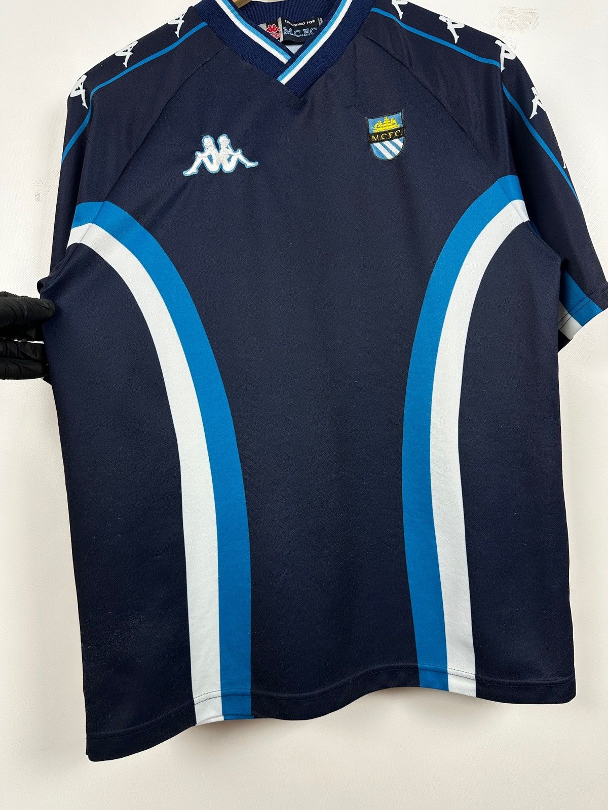 Kappa 1997/99 Kappa Manchester City Vintage Training Jersey Kit Size US S / EU 44-46 / 1 - 10 Thumbnail