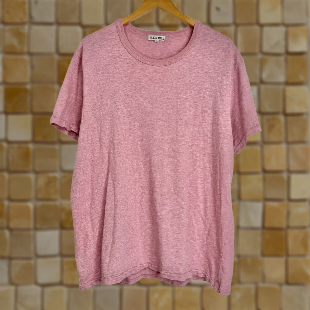 Alex Mill Alex Mill Shirt Mens XL Heather Pink Short Sleeve Cotton Casual Preppy T-Shirt Size US XL / EU 56 / 4 - 1 Thumbnail