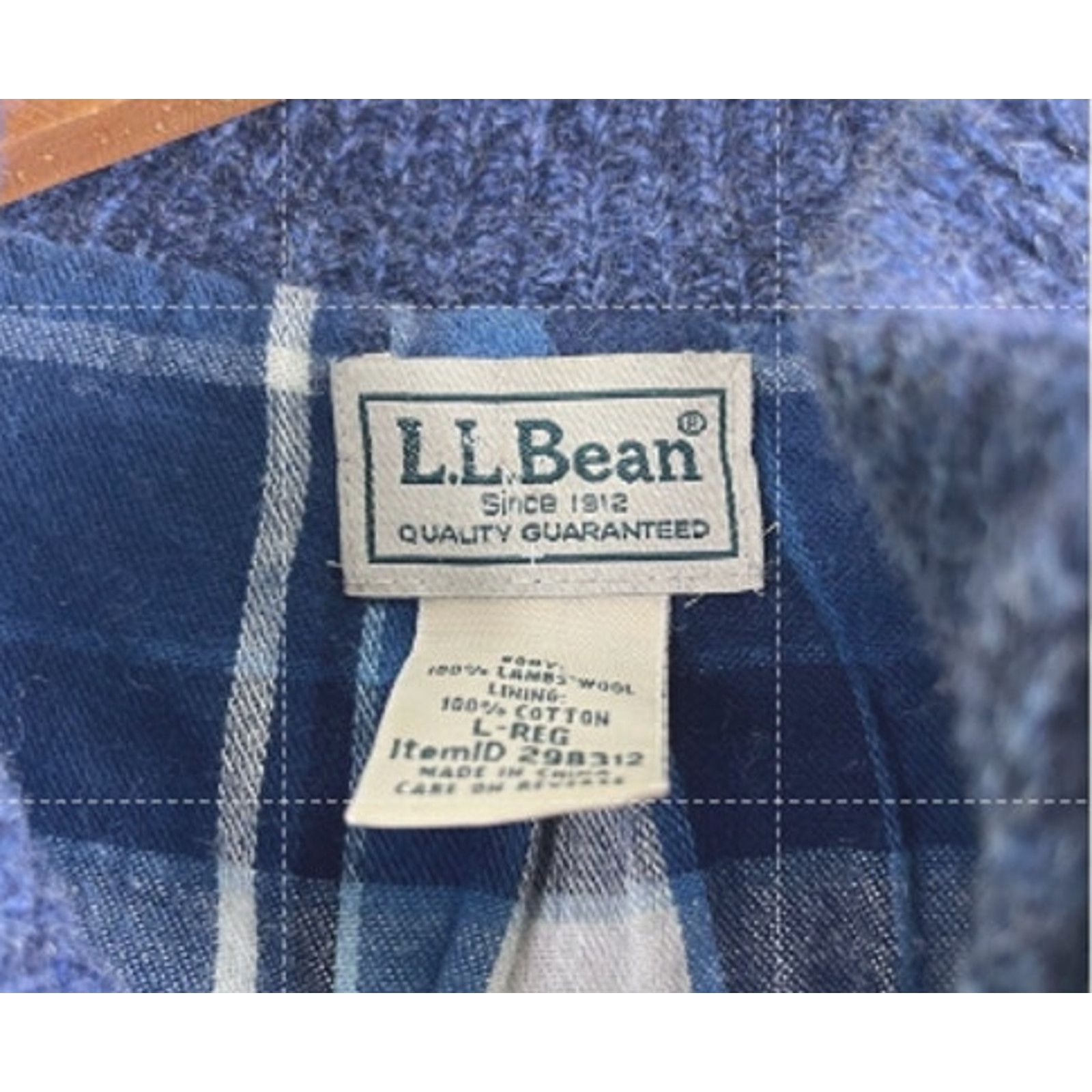 L.L. Bean Men's Blue Lambswool L.L. Bean Quarter Zip L Size US L / EU 52-54 / 3 - 4 Thumbnail