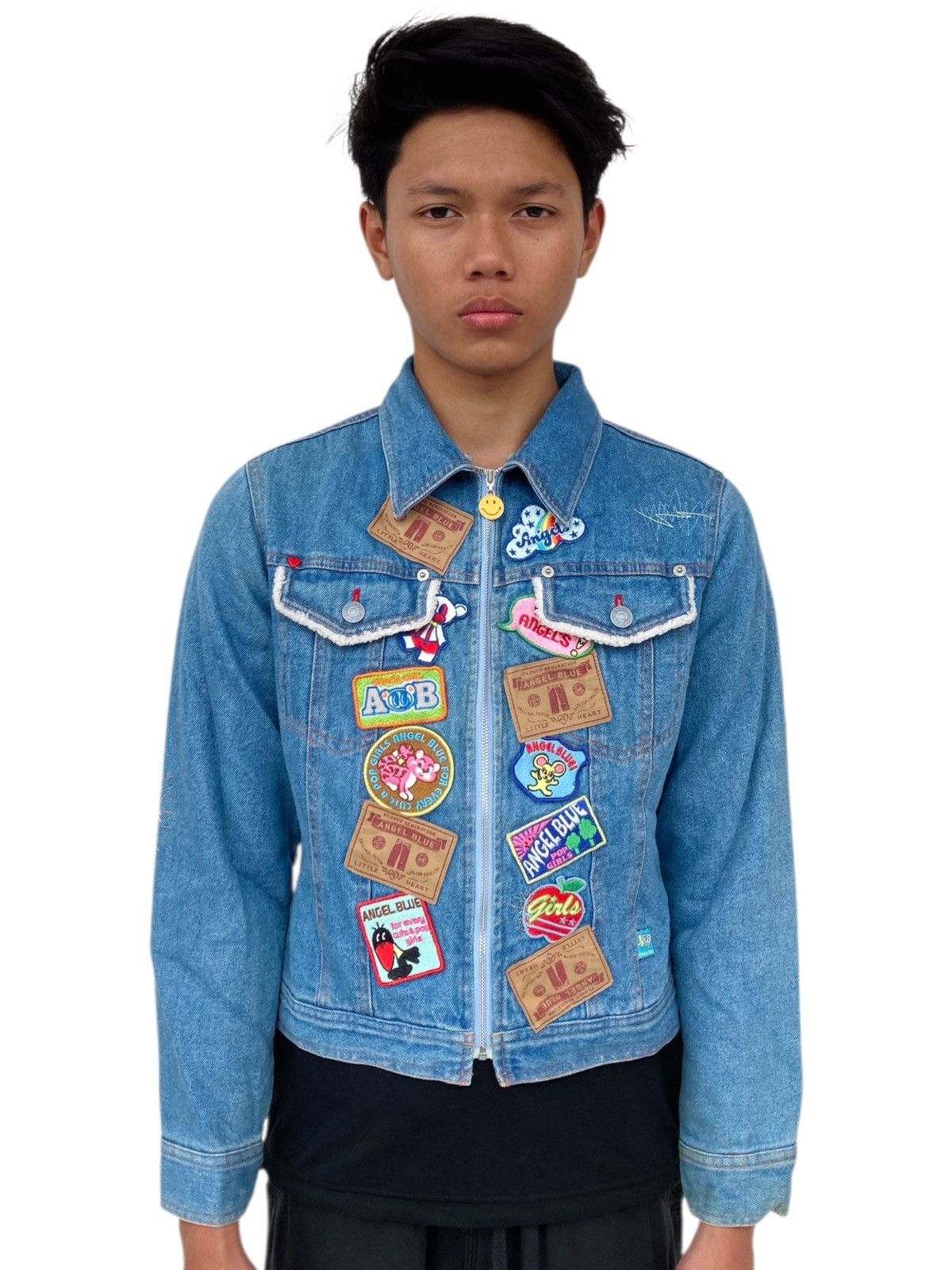 Angel Blue 2000s Angel Blue - Multipatch Hippie Style Denim Size M / US 6-8 / IT 42-44 - 1 Thumbnail