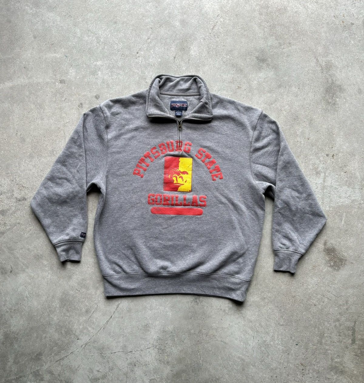Jansport × Vintage vintage Y2K PITTSBURGH STATE Spellout 1/4 Zip-up pullover Size US L / EU 52-54 / 3 - 3 Thumbnail