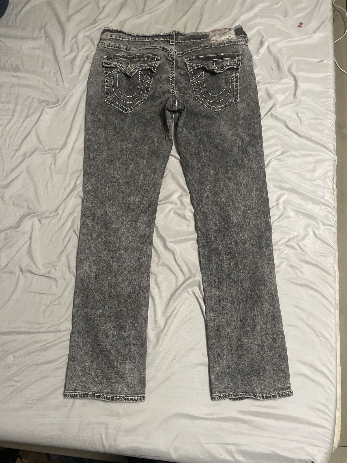True Religion RICKY BIG T STITCH STRAIGHT JEAN Size US 36 / EU 52 - 2 Thumbnail