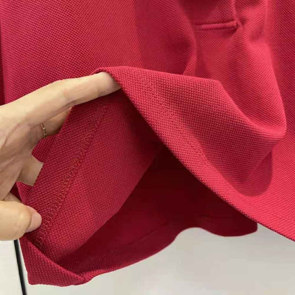 Saint Laurent Paris o1s1wg111124 Cropped Polo Shirt in Cotton Piqué in Red Size L / US 10 / IT 46 - 8 Thumbnail