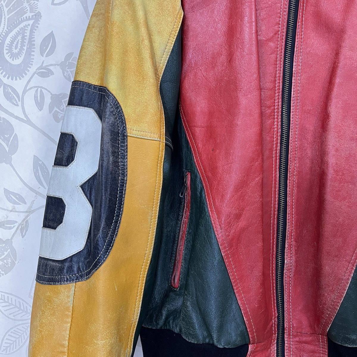 Genuine Leather × Vintage Vintage 8 Ball 🎱 Ong Ovine Leather Bomber Jacket Size US L / EU 52-54 / 3 - 10 Thumbnail