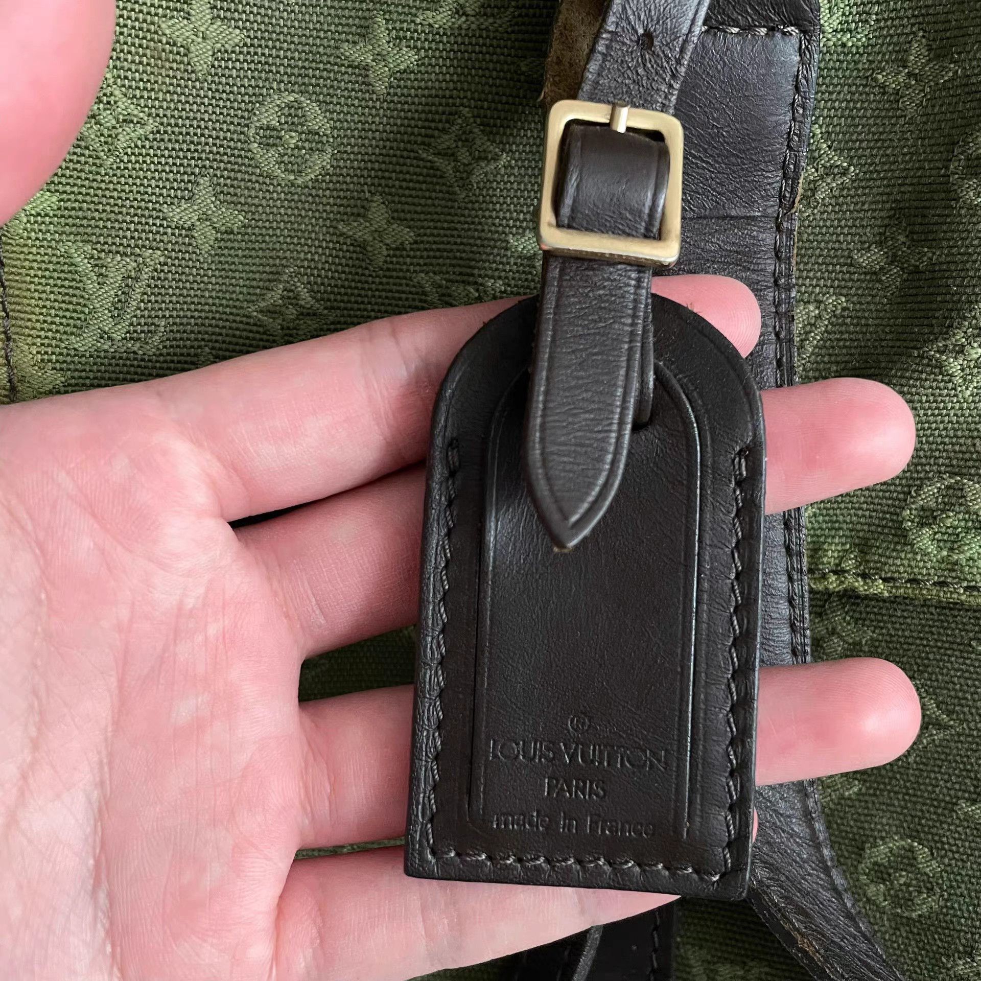Louis Vuitton Louis Vuitton LV Khaki Denim Keepall Duffle Bag Size ONE SIZE - 7 Thumbnail