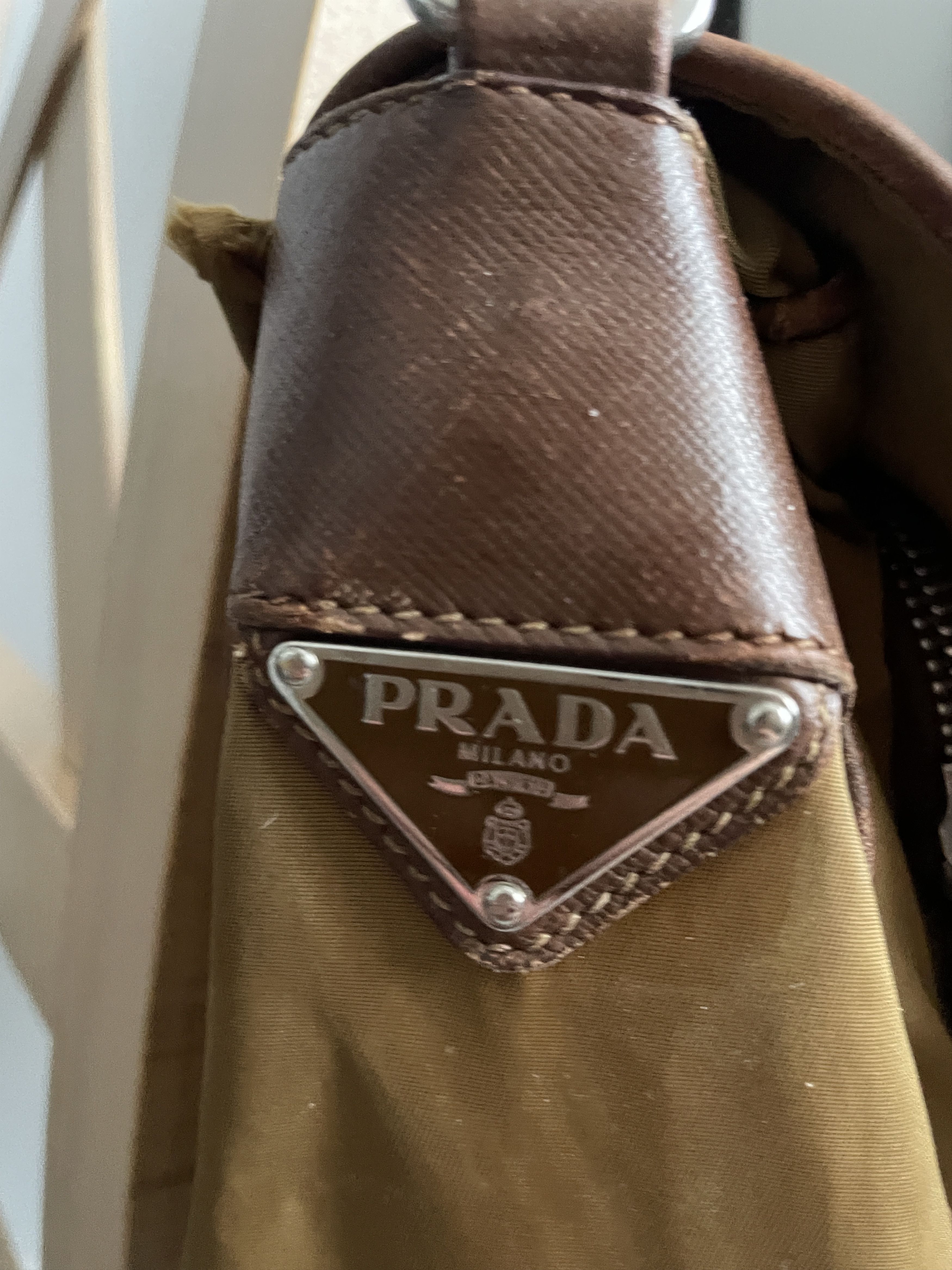 Prada Y2K PRADA BEIGE BROWN NYLON SHOULDER BAG Size ONE SIZE - 4 Thumbnail