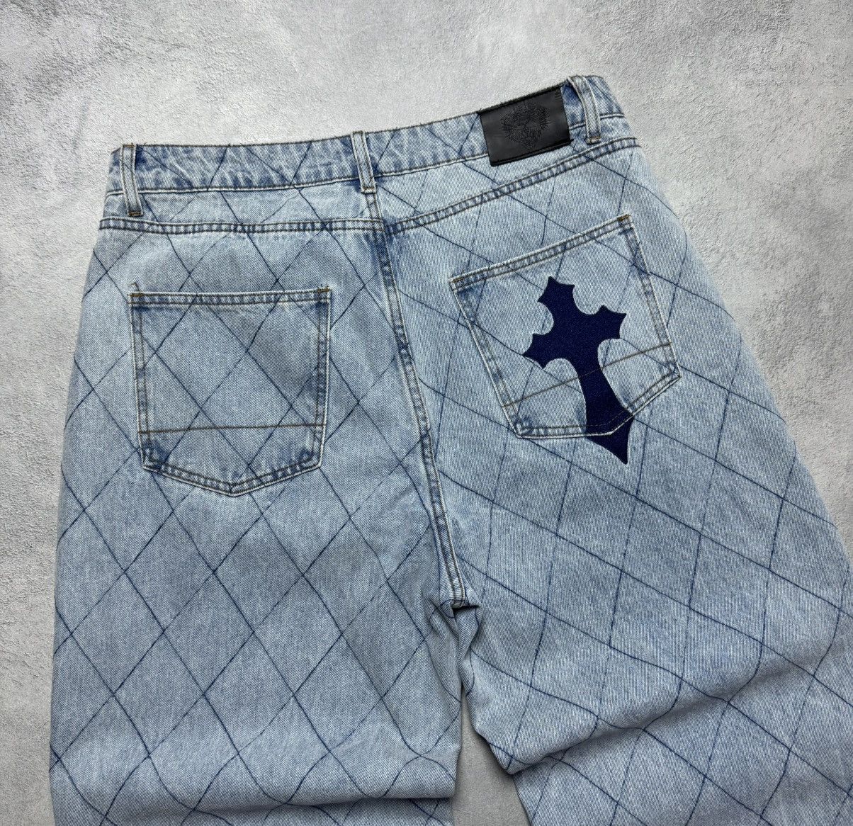 Ed Hardy Ed Hardy X Urban Outfitters Distressed Denim Wide Leg Pants Size US 32 / EU 48 - 3 Thumbnail