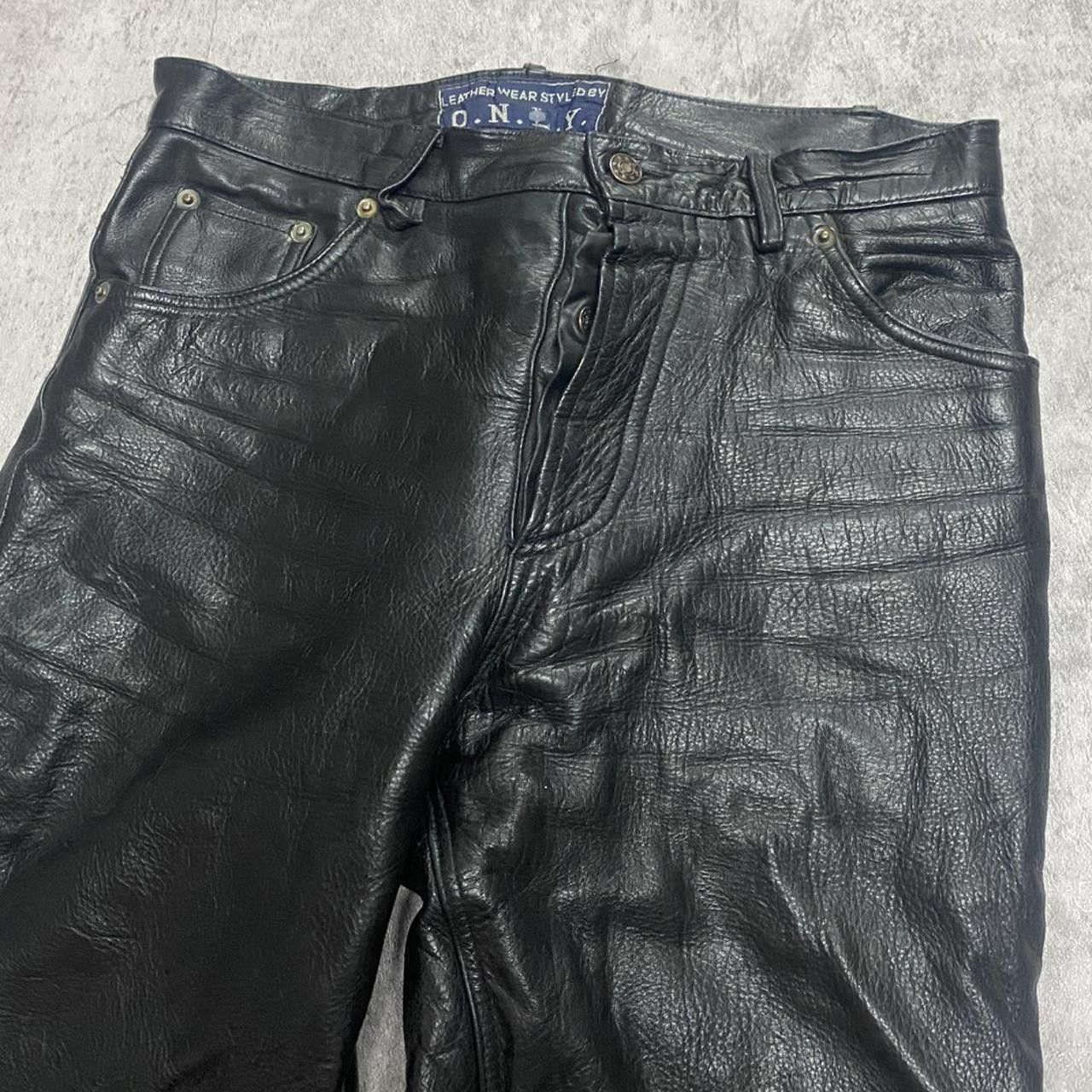 Other Black leather Motorcycle Metal Rock 2000s 90s Size US 33 - 3 Thumbnail