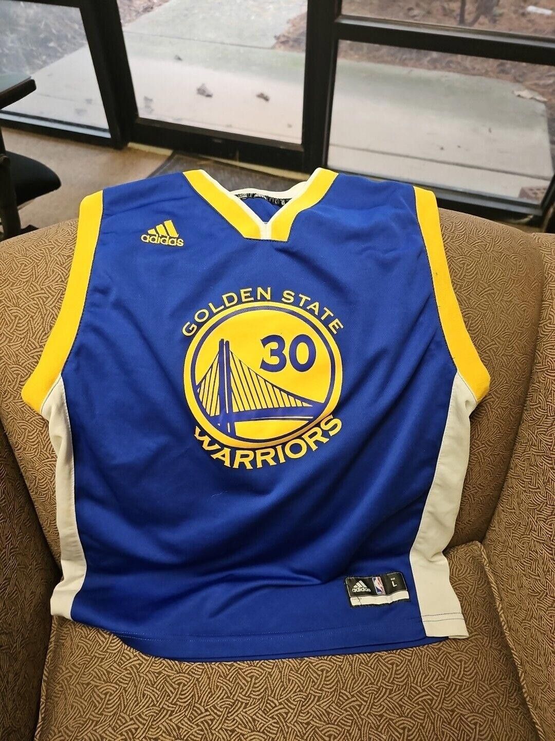 Adidas Adidas Boys Warriors Stephen Curry 30 NBA Jersey L Size ONE SIZE - 1 Thumbnail