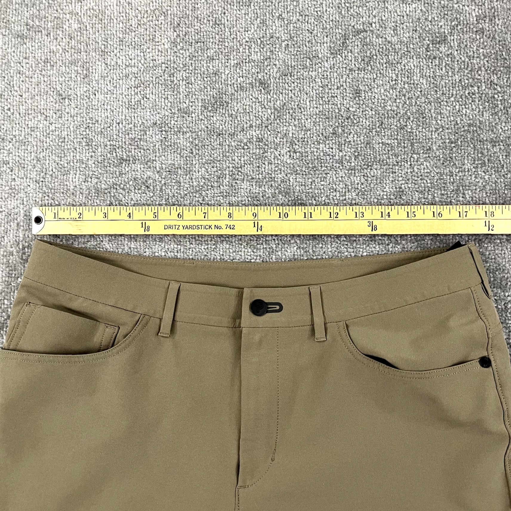 Vintage PUBLIC REC Workday Pants Mens 34 x 31 Brown 5-Pocket Stretch Chino Casual Workwear Solid Modern Straight Size US 34 / EU 50 - 4 Thumbnail