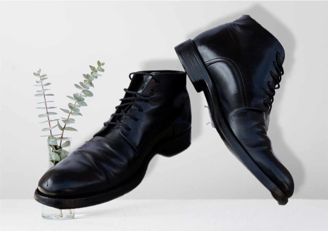 Dior Christian Dior Boots Men’s Black Leather Lace Up short shoes Size US 8 / EU 41 - 8 Thumbnail