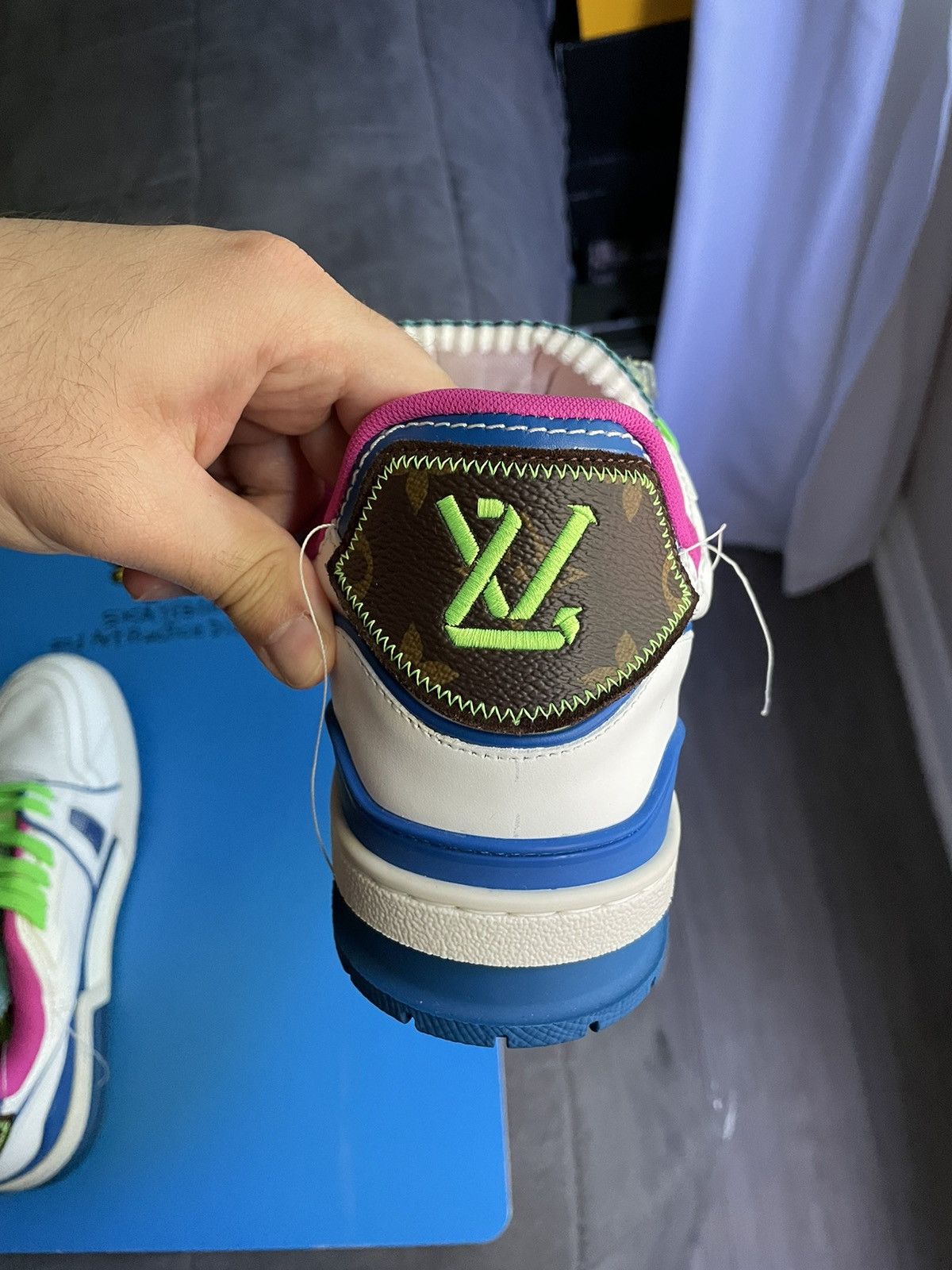 Louis Vuitton Louis Vuitton SoHo Exclusive White Upcycled Trainer Sneaker Size US 8 / EU 41 - 11 Thumbnail