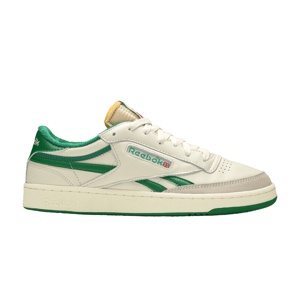 image of Reebok Club C Revenge Vintage Chalk Glen Green 2022 Shoes in White, Men's (Size 7)