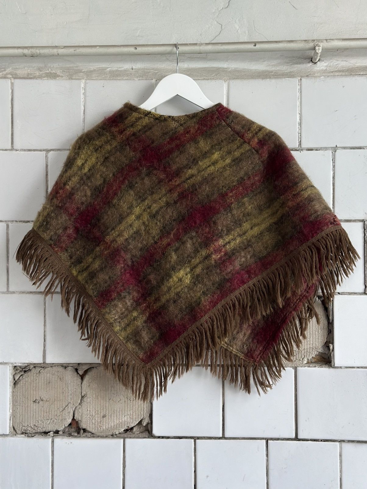 20471120 × Japanese Brand Vintage Glen Cree Mohair Wool Made in Scotland Cape Custom Size US L / EU 52-54 / 3 - 2 Thumbnail