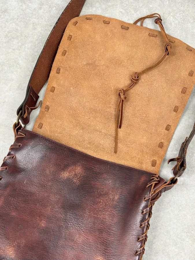 Dsquared2 2000s Dsquared2 Brown Leather Studded Crossbody Bag Size ONE SIZE - 15 Thumbnail