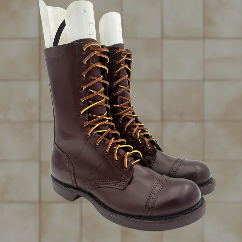 Vintage VINTAGE Corcoran Jump Boots Brown 10" Men’s 13 D Combat Leather Shoes Mens Size US 13 / EU 46 - 1 Thumbnail