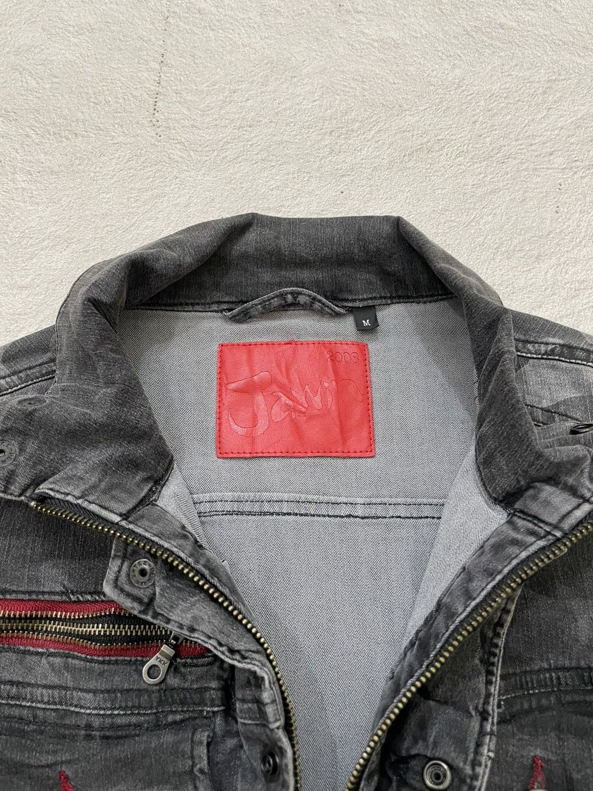 Japanese Brand 2000s Japan Black Denim Camo Jacket Multi Pocket Vkei Y2K Size US S / EU 44-46 / 1 - 4 Thumbnail