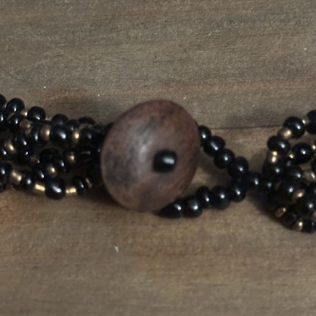 Vintage Vintage multi strand black and gold bead necklace Size ONE SIZE - 4 Thumbnail
